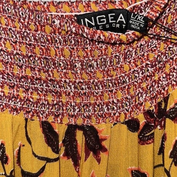 🆕NWT Ingear Yellow skirt Floral Women's - Picture 4 of 5